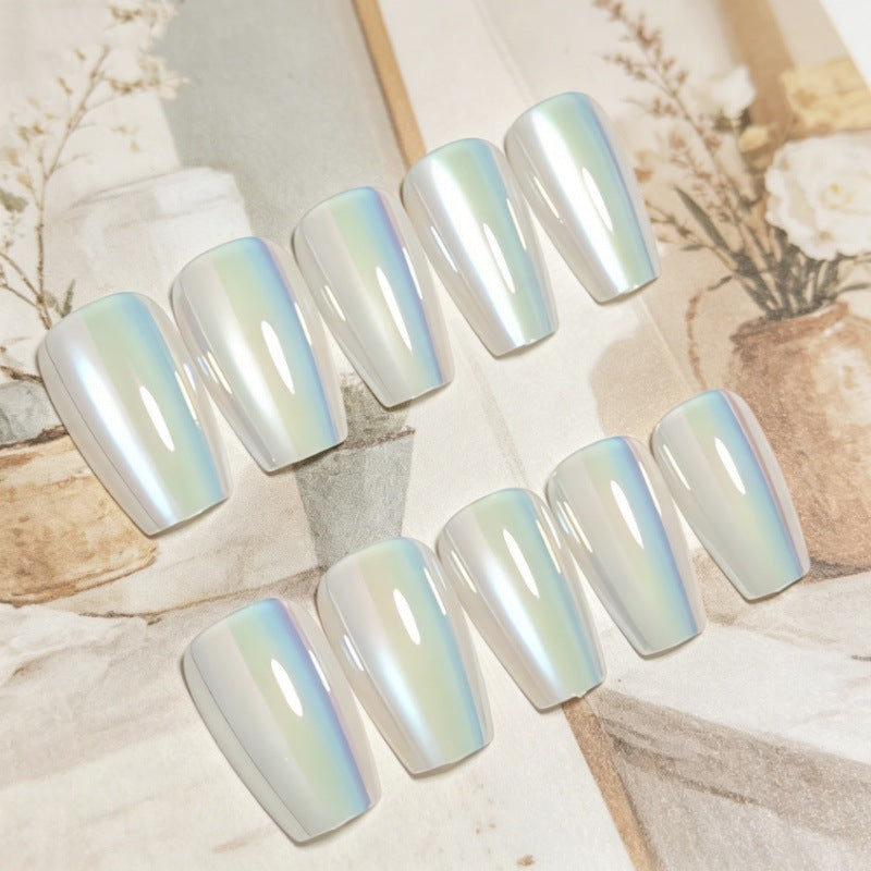 Iridescent Glossy Press-On Nail Set Stornfield