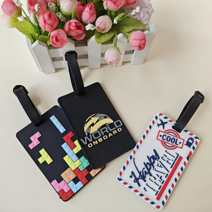 Unisex luggage tag in creative Tetris design Bowlift