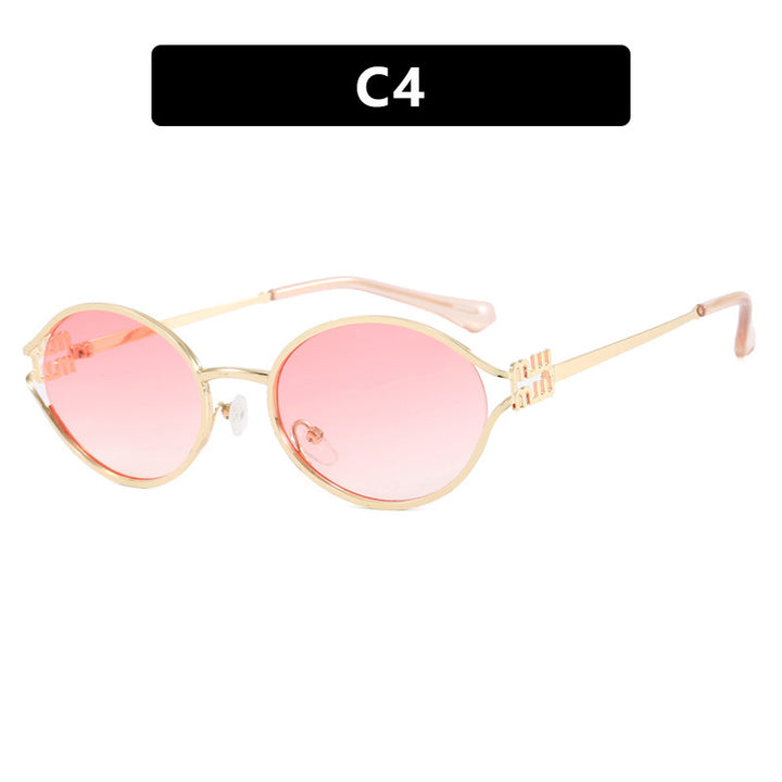 Women's Oval Sunglasses with Elegant Metal Frame and Fashionable Design Stornfield