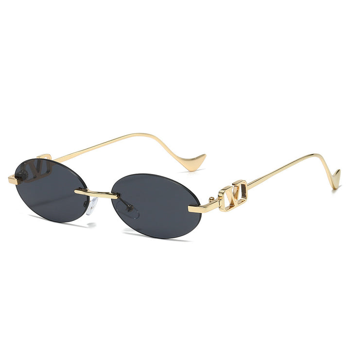 Stylish Oval Frame Sunglasses with Decorative Accents Stornfield