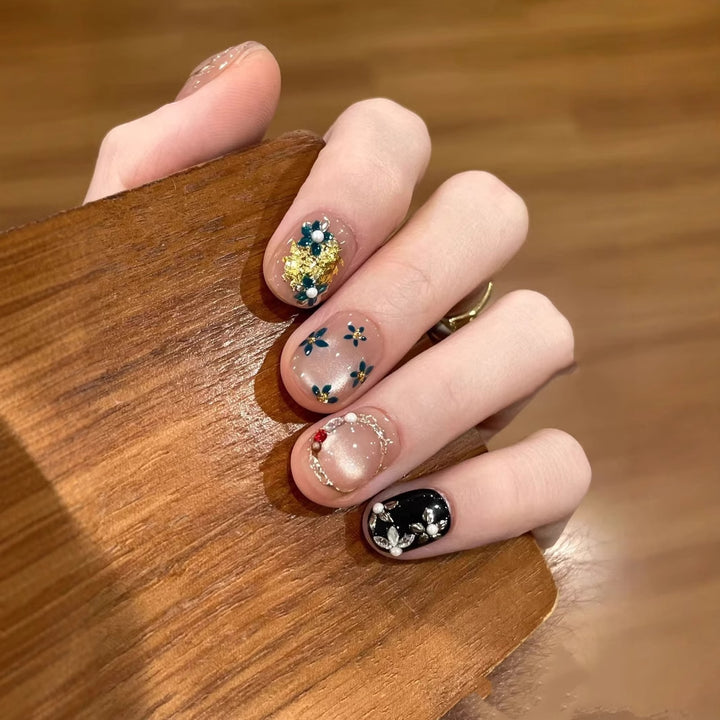 Floral Art Press-On Nail Set