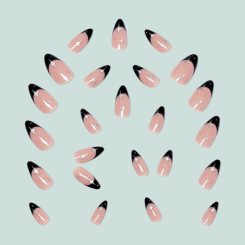 Elegant stiletto artificial nails with glitter accents Stornfield