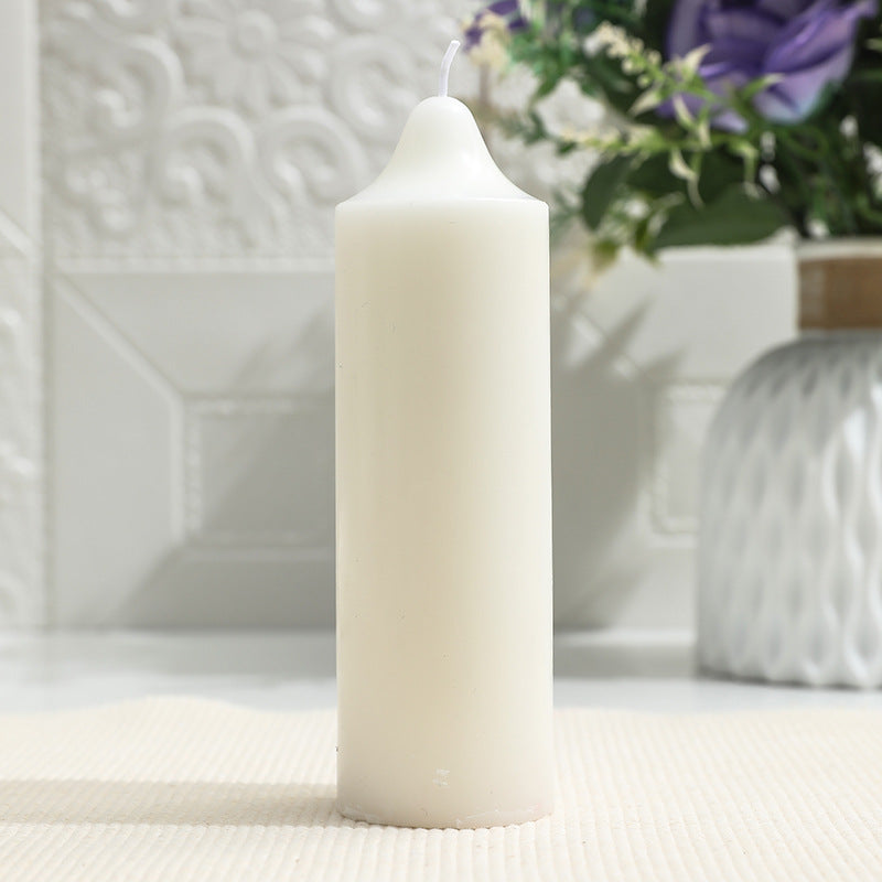 Unscented Long-Burning Pillar Candle for Home Decor