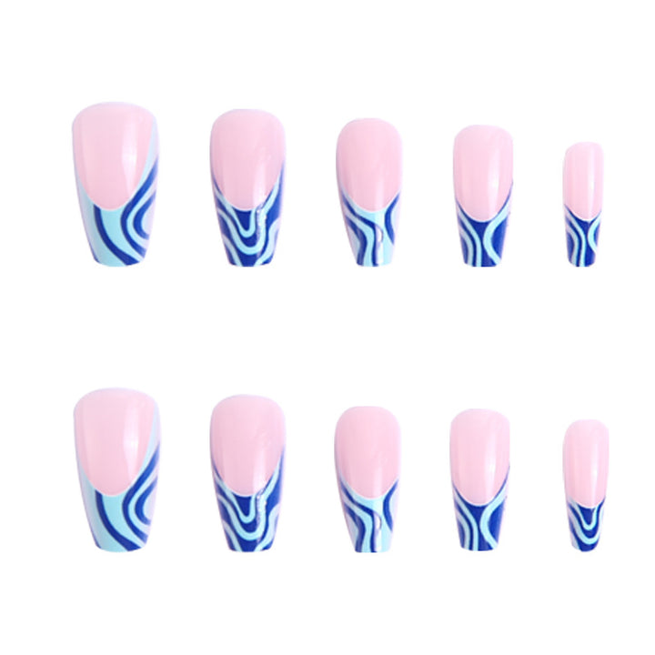 Art nails with wave pattern Stornfield