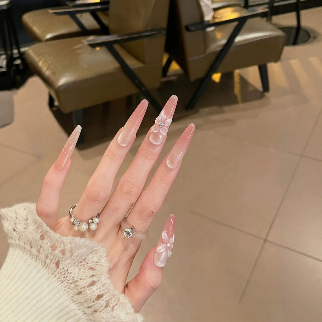 Floral Art Stiletto Press-On Nail Set Stornfield