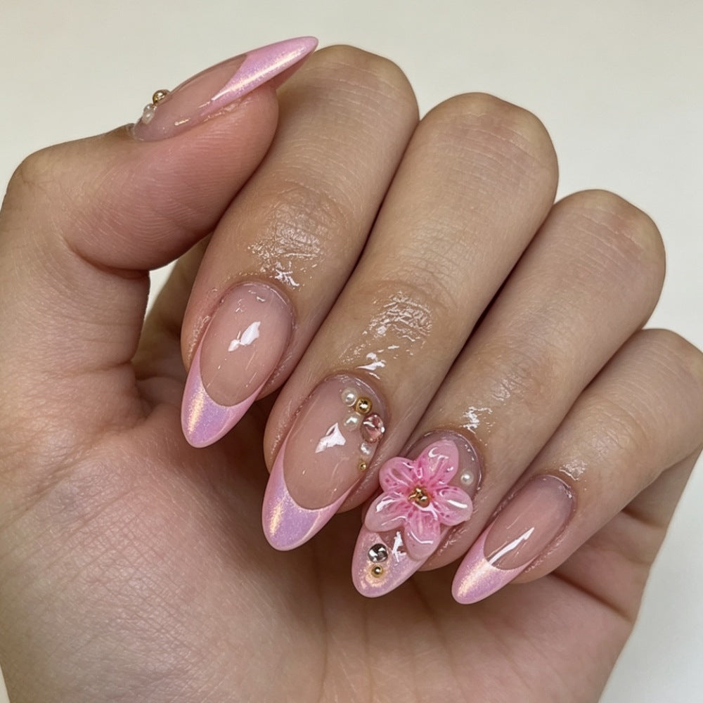 Floral Decorative Gel Nail Enhancements