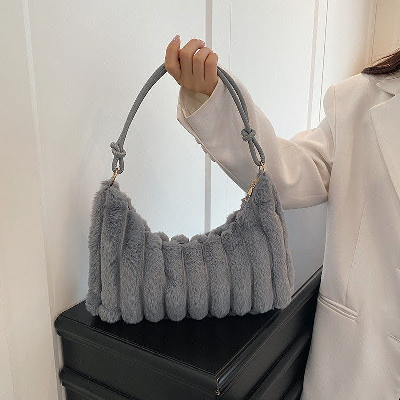 Luxurious Faux Fur Hobo Bag Stornfield