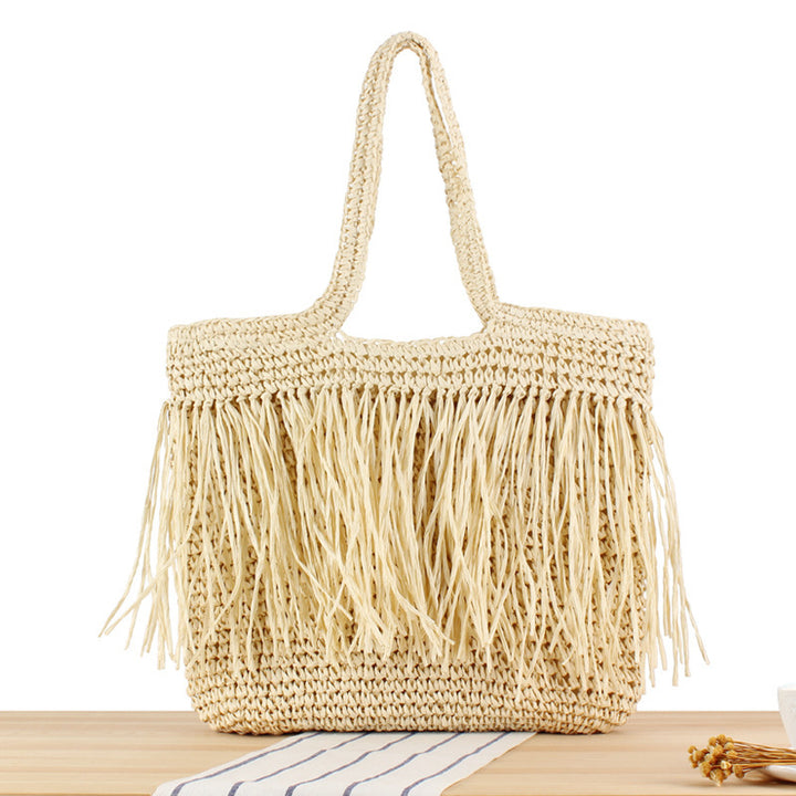 Fashionable macrame bag with fringes Stornfield
