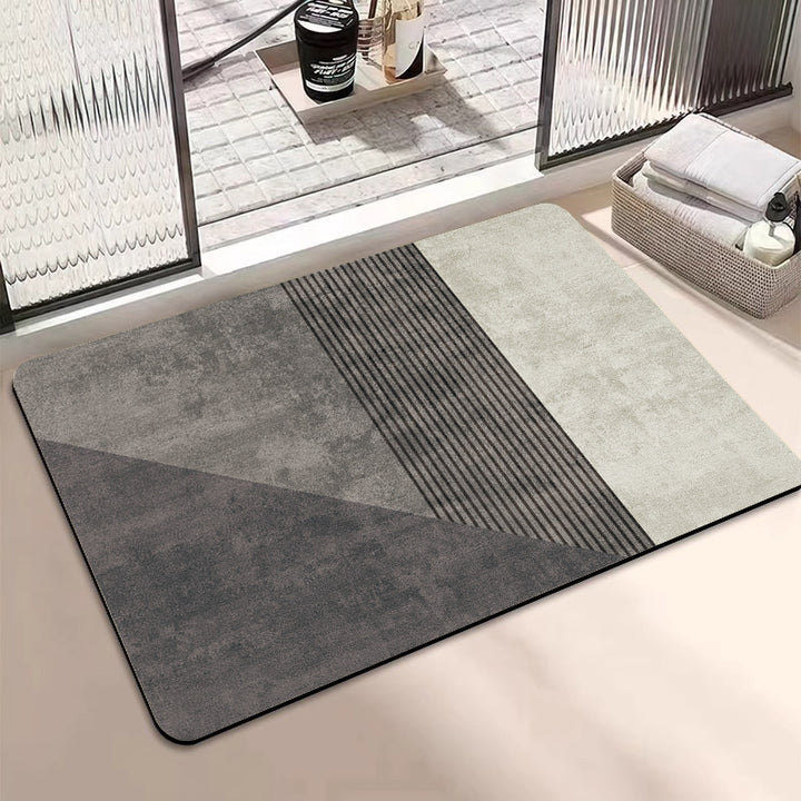 Geometric Pattern Textured Bath Mat Stornfield