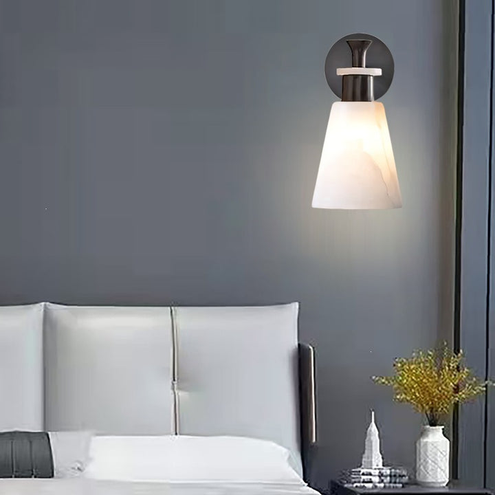 Elegant Wall Sconce with Frosted Alabaster Shade