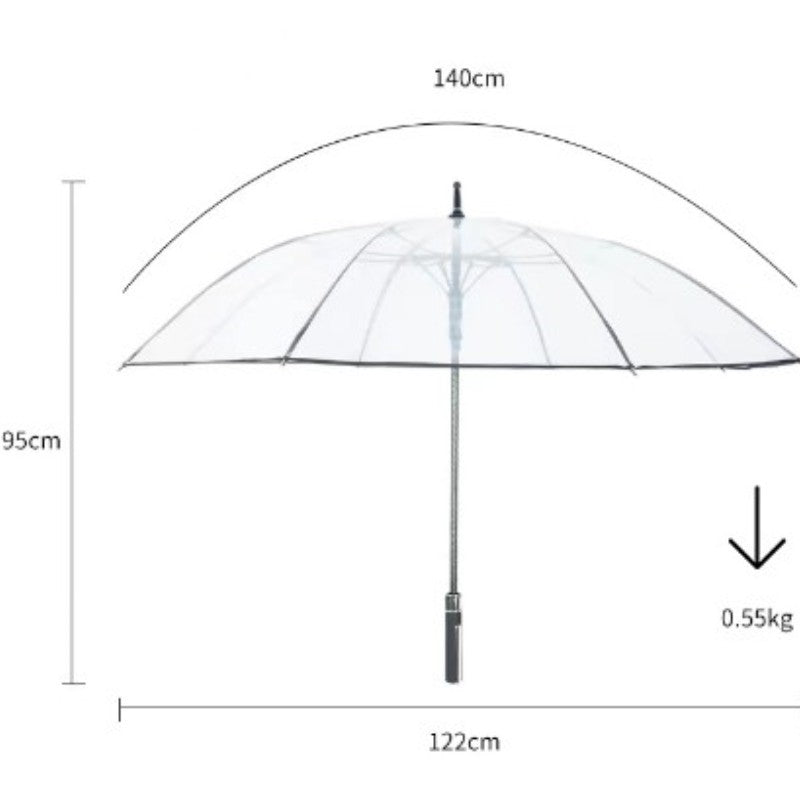 Ladies Transparent Umbrella with Ergonomic Handle Stornfield