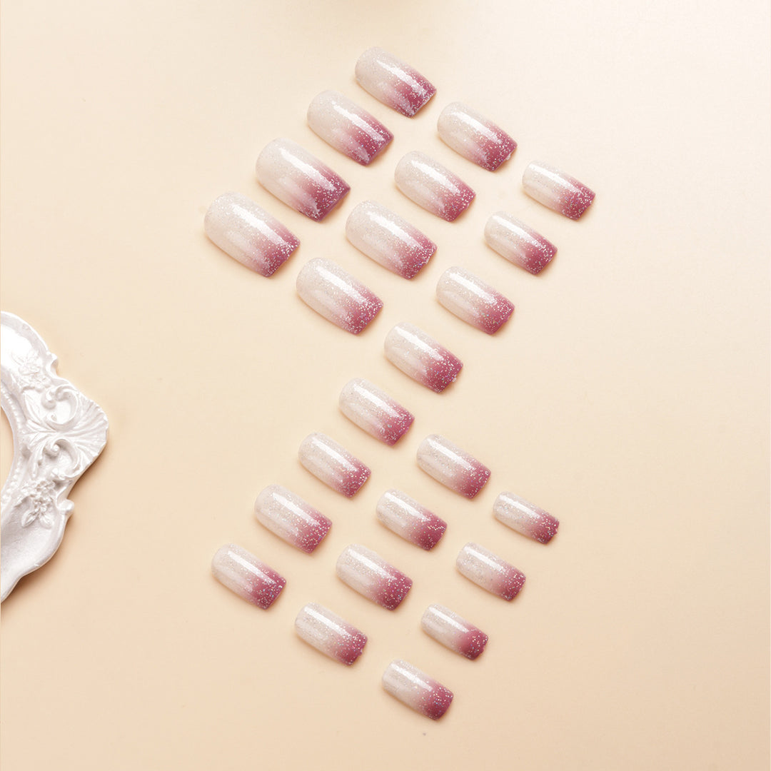 Ombre Glitter Acrylic Nail Extensions Stornfield