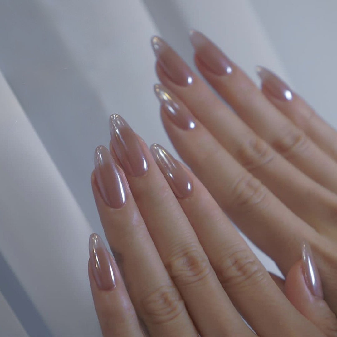 Luxury artificial nail set with sparkling crystal decorations Stornfield