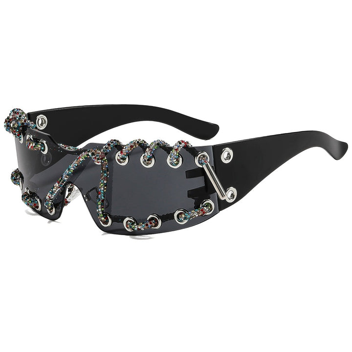 Women's sunglasses with unique lacing design Stornfield