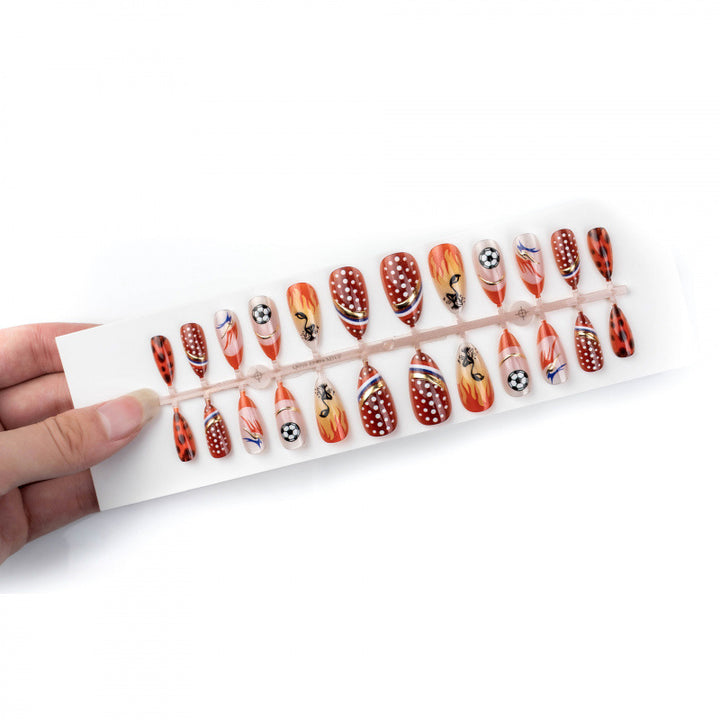 Soccer-Themed Press-On Nails