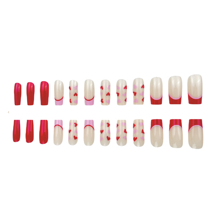 Heart-Themed Gel Nail Extensions Stornfield
