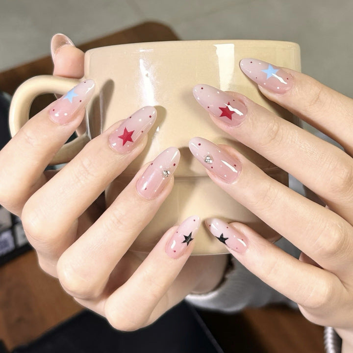 Stylish Decorative Press-On Nail Set 1790745511