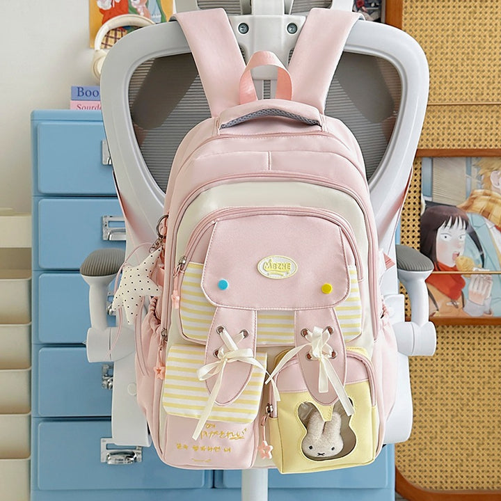 Playful Bunny-Ear Print Backpack Stornfield