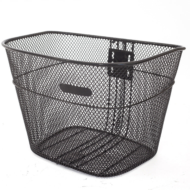 ventilated steel mesh bicycle front basket with quick-release bracket Stornfield