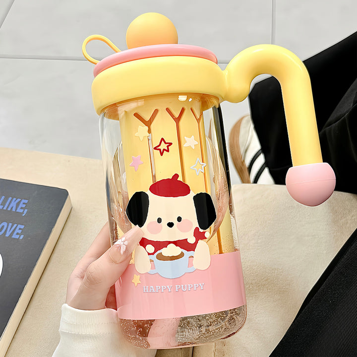 Women's water bottle with playful cat pattern Stornfield
