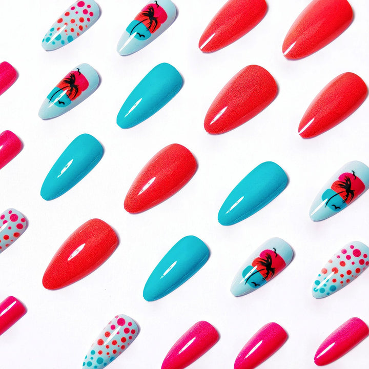 Artificial nails with Lively Tropical motif Stornfield