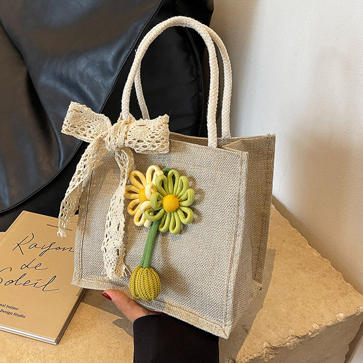 Floral Embellished Tote