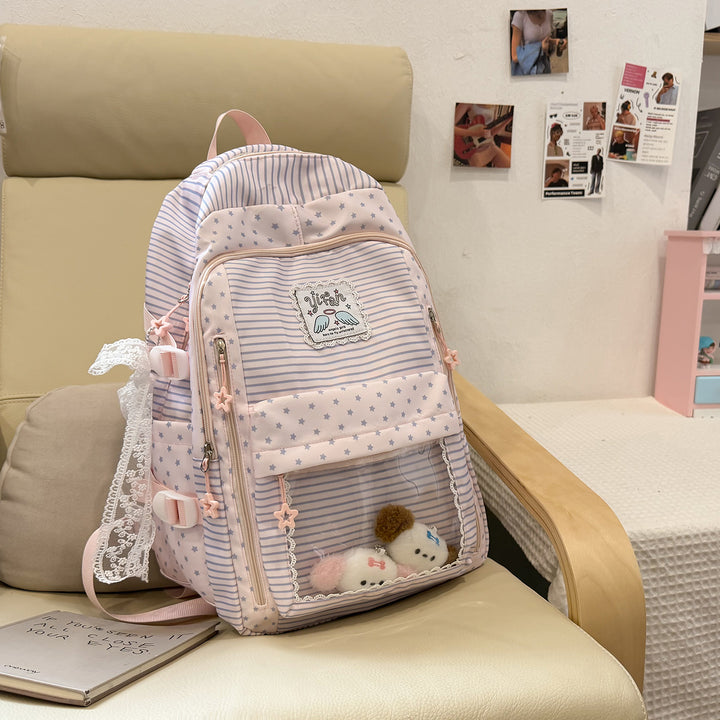 Trendy Striped School Backpack Stornfield