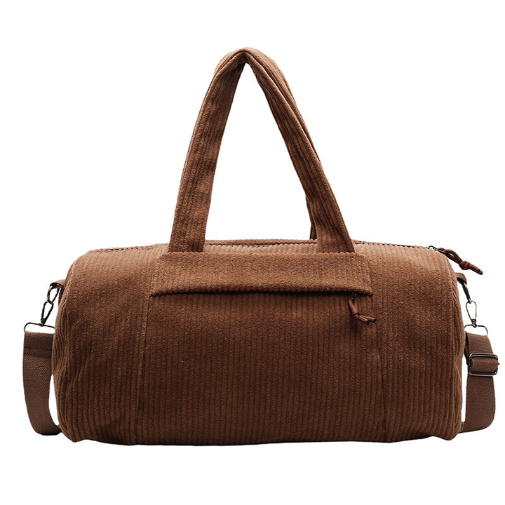 Sporty Travel Bag Made of Soft Cord Material with Adjustable Shoulder Strap Stornfield