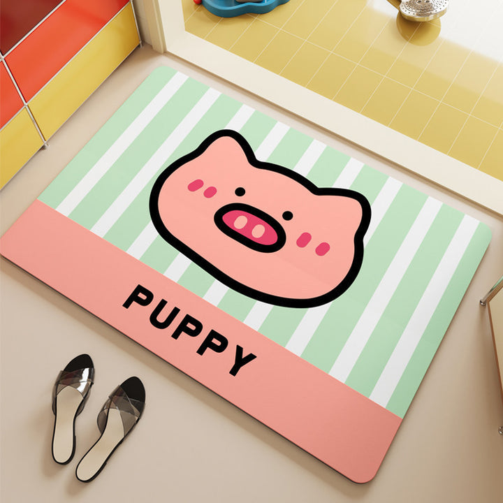 Cute Cartoon Animal-Themed Floor Mat
