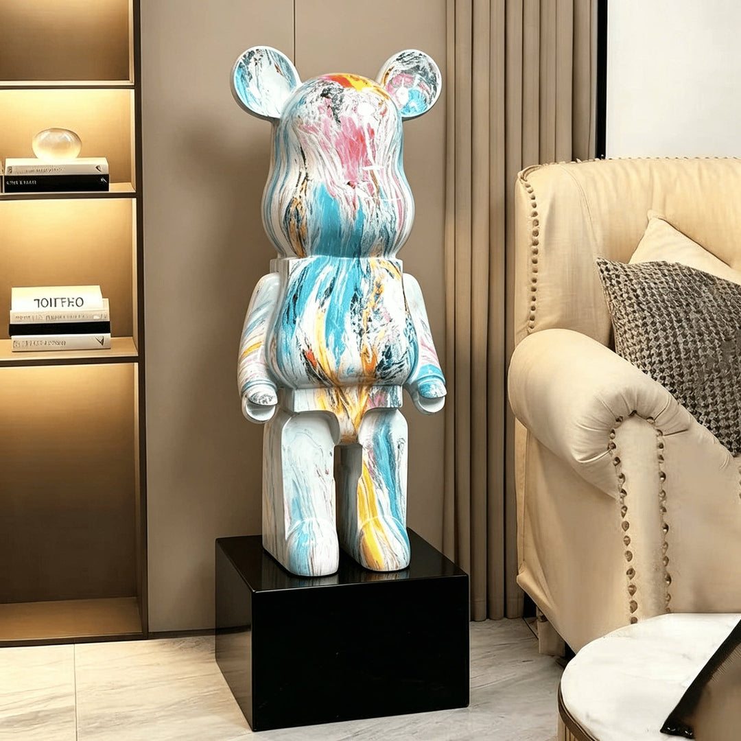 Artistic Bear Figurine for Indoor Home Display