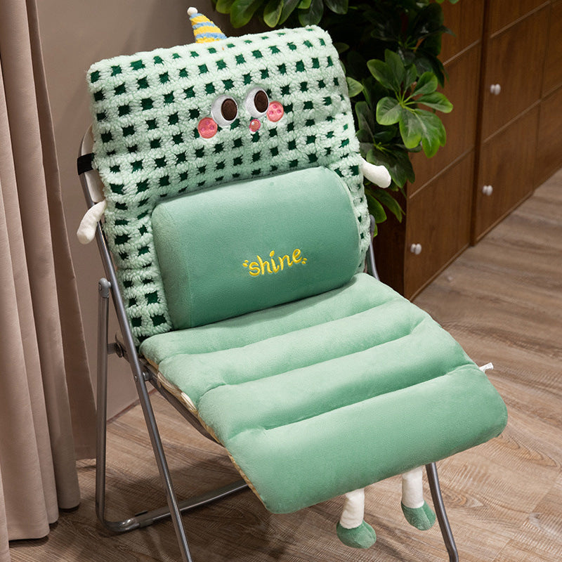 Plush seat cushion with ergonomic back support Stornfield