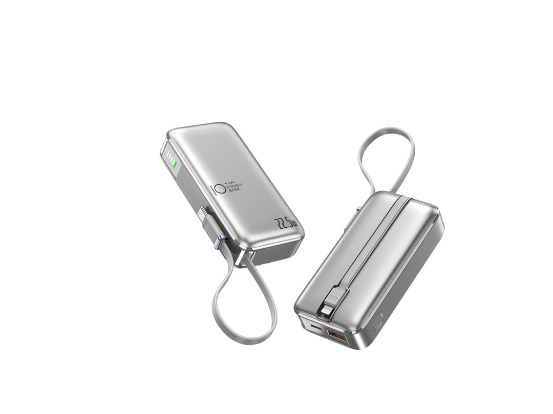 Portable power bank with fast USB-C charging function and integrated LED display Stornfield