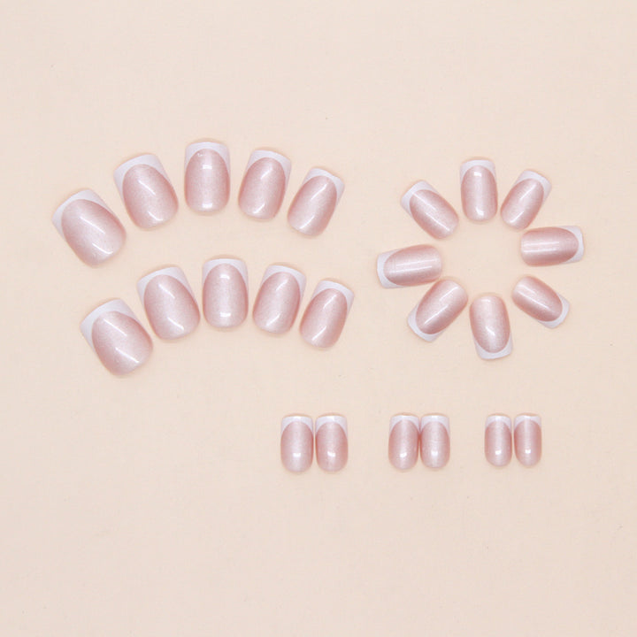 Premium Glossy French Manicure Press-On Nails