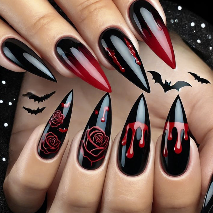 Gothic Horror Themed Nail Art Extensions Stornfield