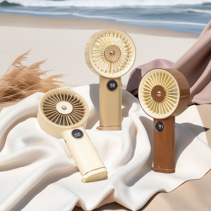 Women Portable Hand Fan with USB Charging Option and Intuitive Design Stornfield