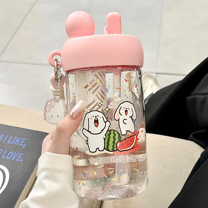 Women's water bottle with integrated animal motif and practical carrying handle Stornfield
