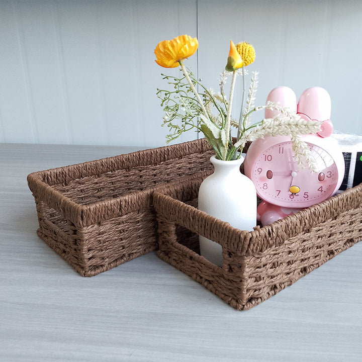 Versatile Handwoven Storage Trays Stornfield