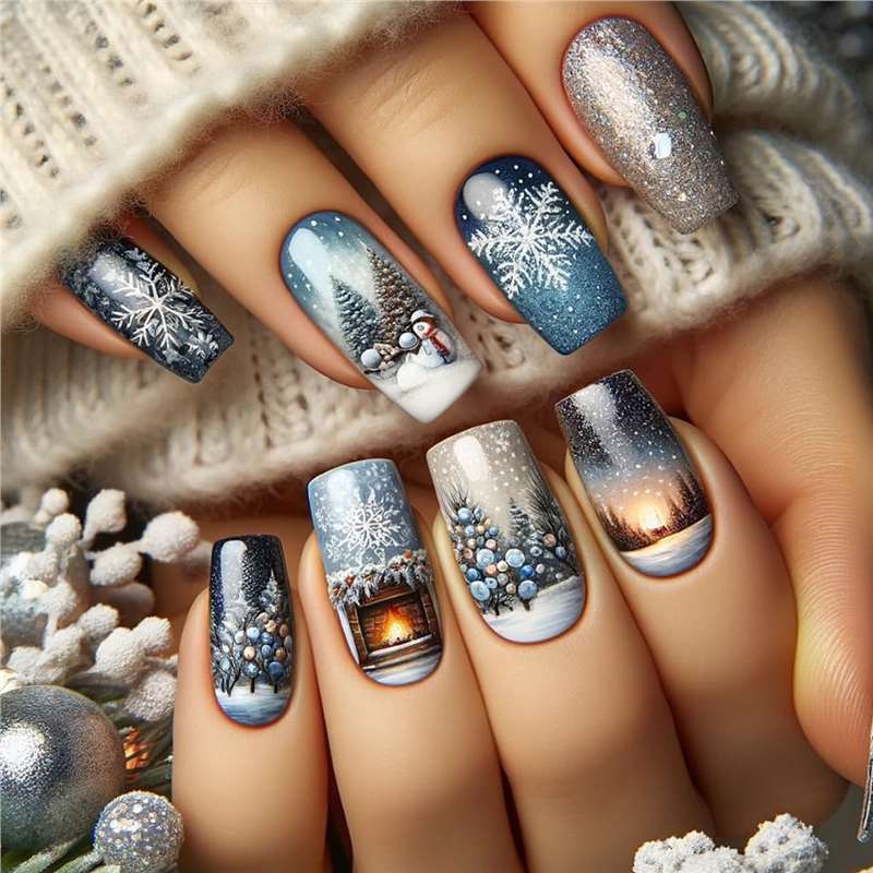 Festive Holiday Nail Art Stornfield