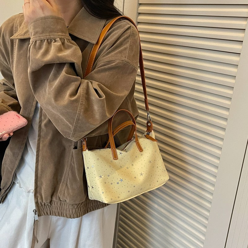 Artistic Star-Print Handbag