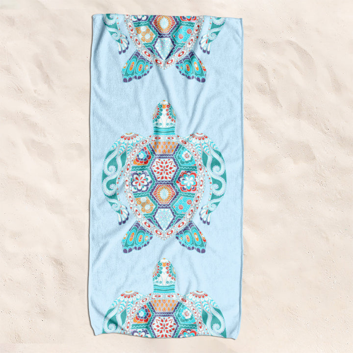 Beach towel with creative turtle pattern Stornfield