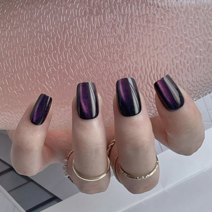 Glossy Square Press-On Nails Stornfield