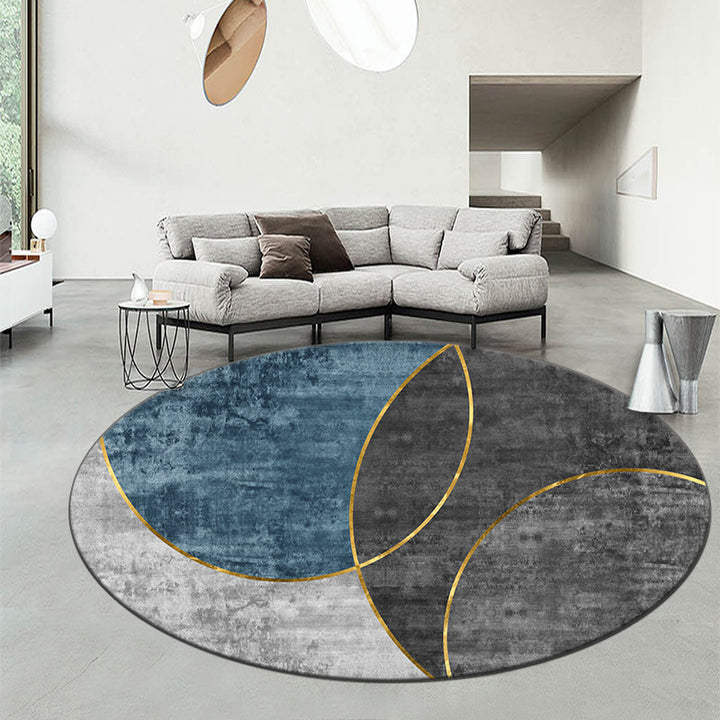 Round Geometric Pattern Area Rug Stornfield