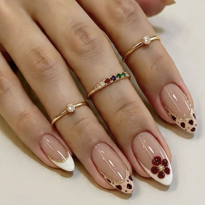 Elegant Floral Rhinestone Ring Set Stornfield