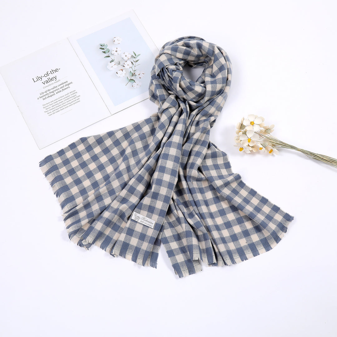 Ladies comfortable check scarf Stornfield