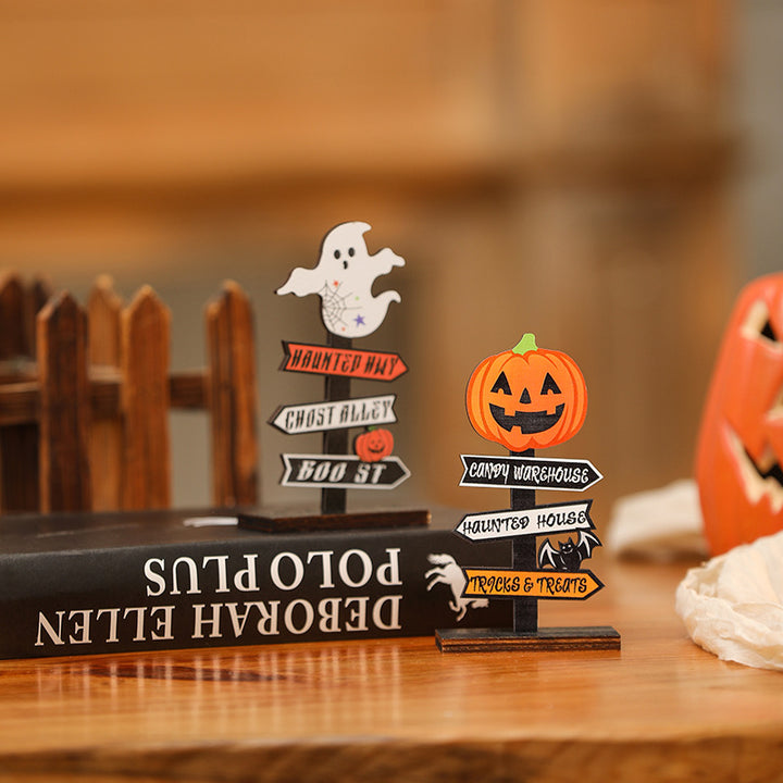 Creative Halloween Decor Sign with Pumpkin Motif Stornfield