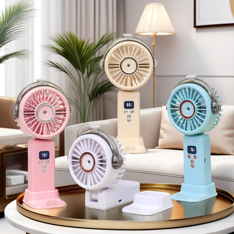 Women portable spray fan with LCD display Stornfield