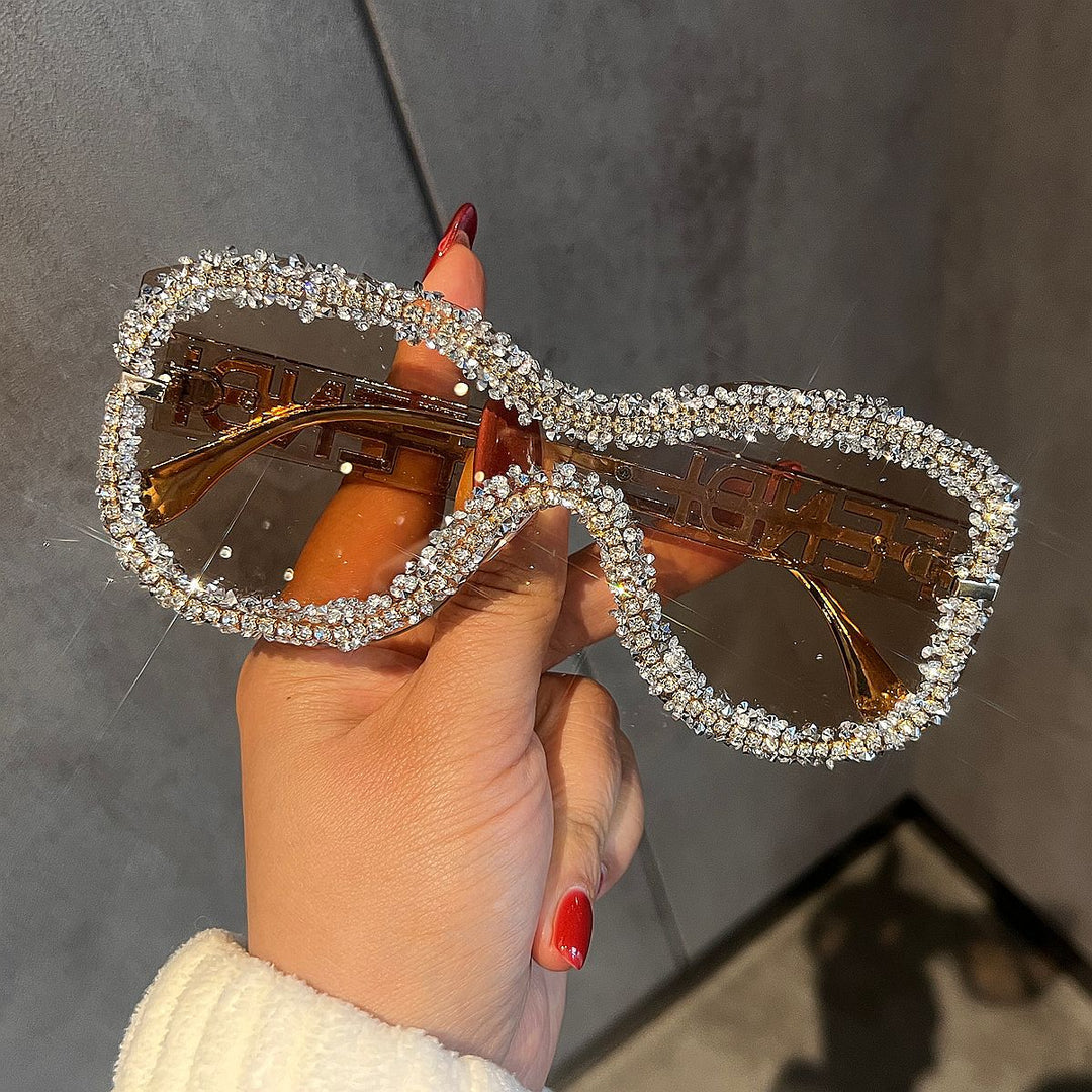 Women's Glamorous Sunglasses with Striking Crystal Frame Stornfield