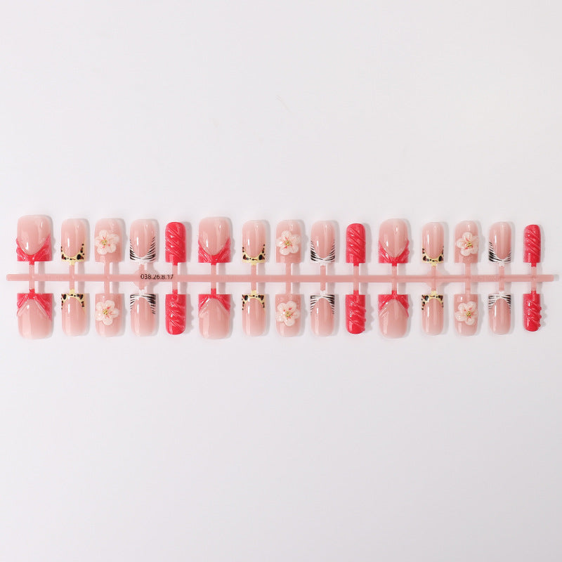 Floral Design Press-On Nail Tips Set Stornfield