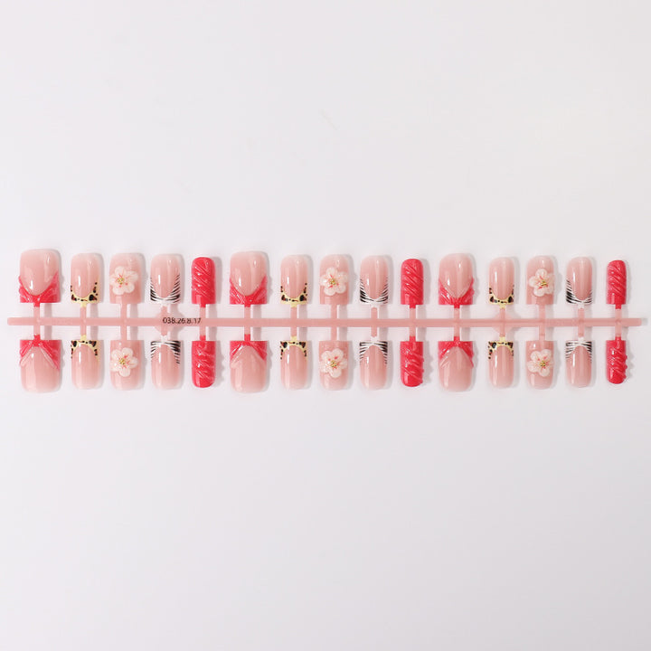 Floral Design Press-On Nail Tips Set Stornfield