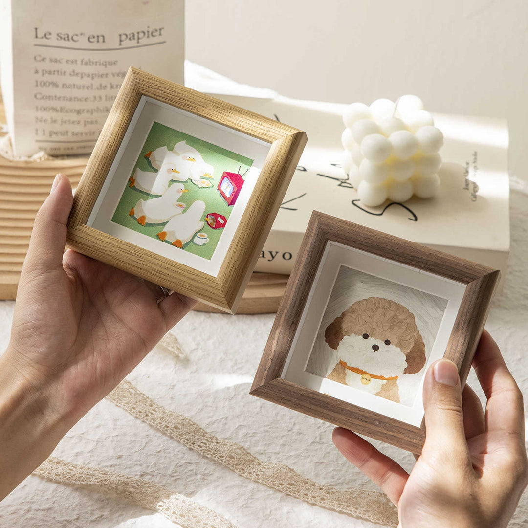 Cute Illustrated Wooden Picture Frame